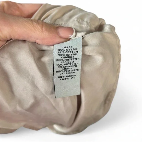 Eliza J Navy Lace Fit Flare Dress Size 2 Illusion Neck - Picture 6 of 7